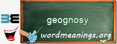 WordMeaning blackboard for geognosy